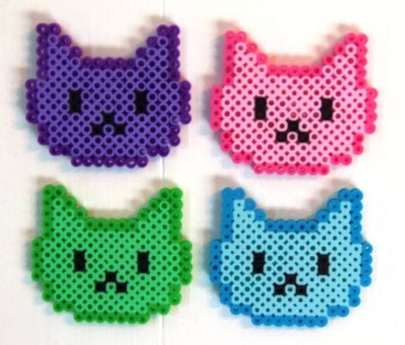 28 Cat Perler Beads Patterns for Kids - Cool Kids Crafts