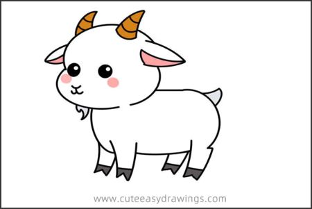 How To Draw A Goat Easy Tutorial  Toons Mag