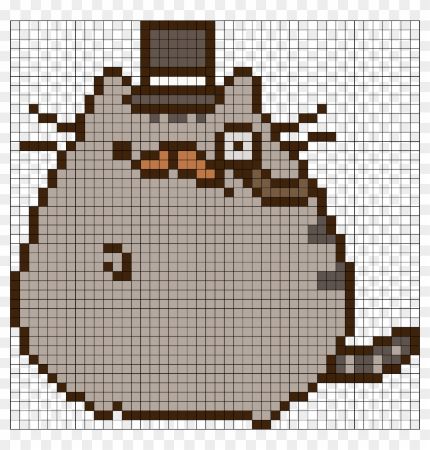 Fancy Pusheen Perler Bead Pattern