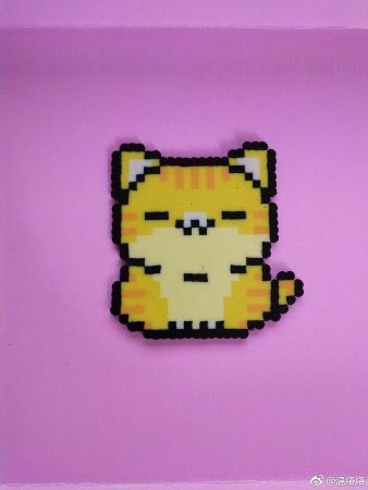 Ginger Cat Perler Bead