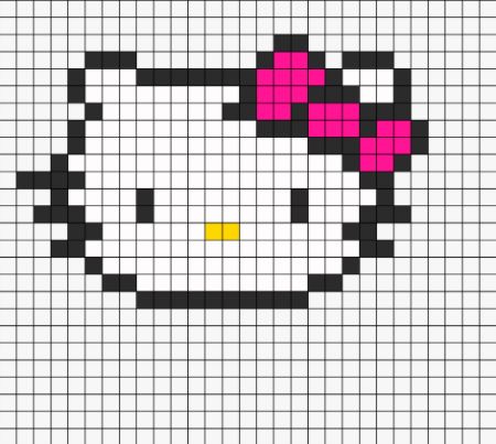 Hello Kitty Perler Bead Pattern