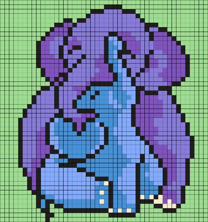 Mama And Baby Elephant Beads Pattern