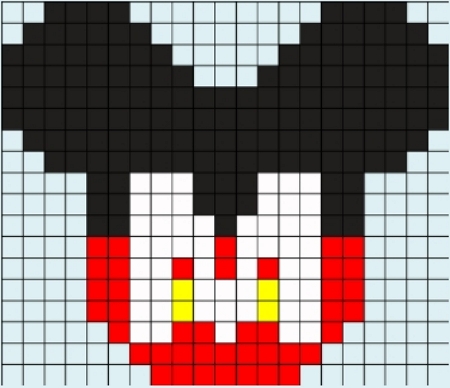 Mickey Mouse Letter Perler Bead