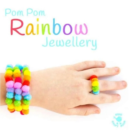 Pom Pom Rainbow Jewelry