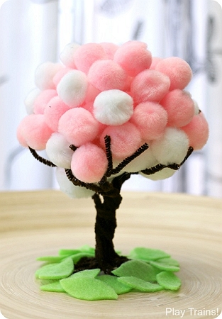 Cherry Blosson Pom Pom Tree