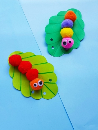 Caterpillar Pom Pom Craft