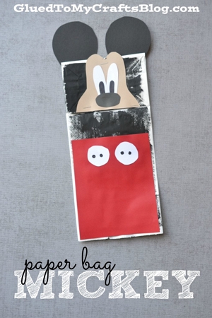 Mickey Mouse Paper Bag Puppet