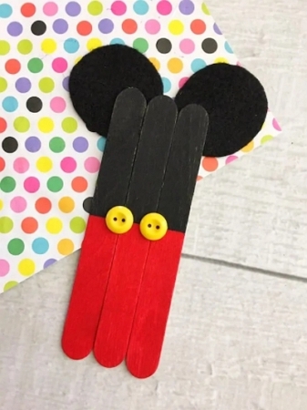 Mickey Mouse Popsicle Sticks Craft