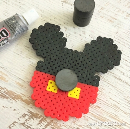 Perler Bead Mickey Mouse Magnet