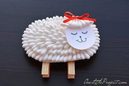 Q-Tip Sheep Craft