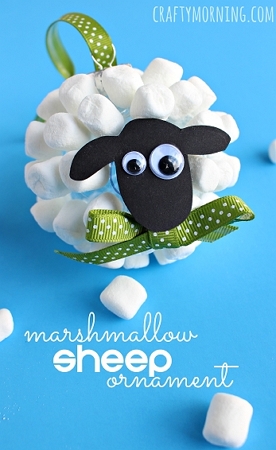 Marshmallow Sheep Ornament