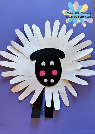 Paper Handprint Sheep Craft