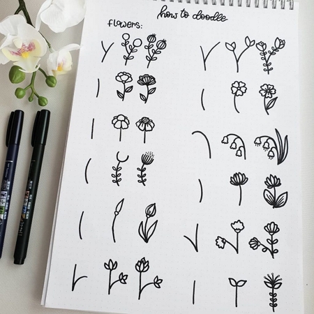 simple flower doodles