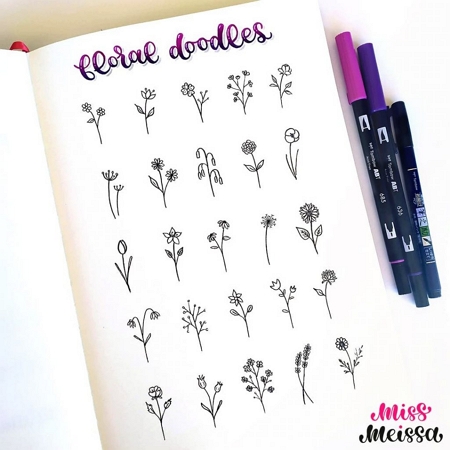 17 Easy Flower Doodles to Draw in Under 10 Minutes - Cool Kids Crafts