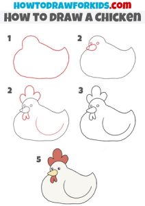 23 Ways to Teach Kids How To Draw A Chicken - Cool Kids Crafts