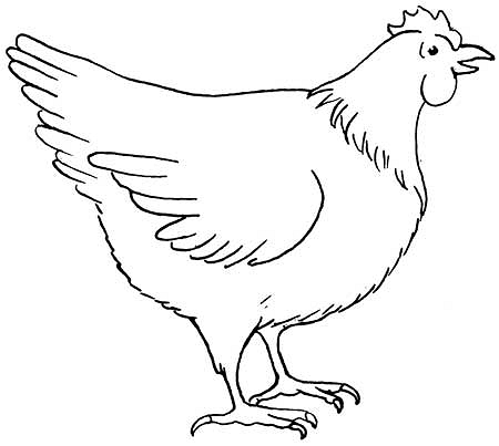 How to Draw a Hen - Easy Drawing Tutorial For Kids