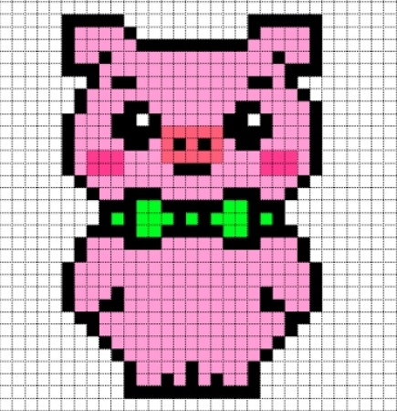 21 Beginner Friendly Pig Perler Beads Patterns - Cool Kids Crafts