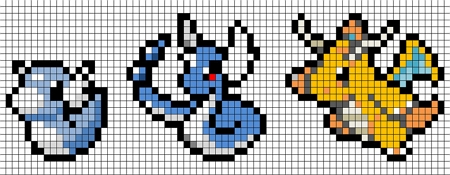 Pokemon Dratini Hama Beads