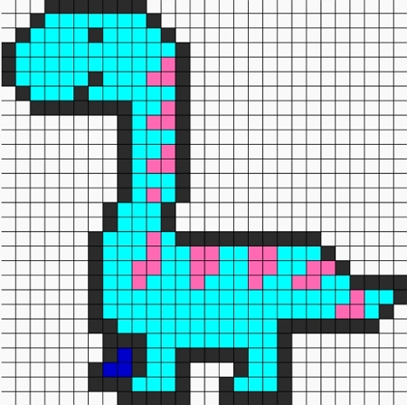 T-rex Run Pixel Art Magnet Offline Dino 8 Bit Chrome -   Perler beads  designs, Pearl beads pattern, Easy perler beads ideas