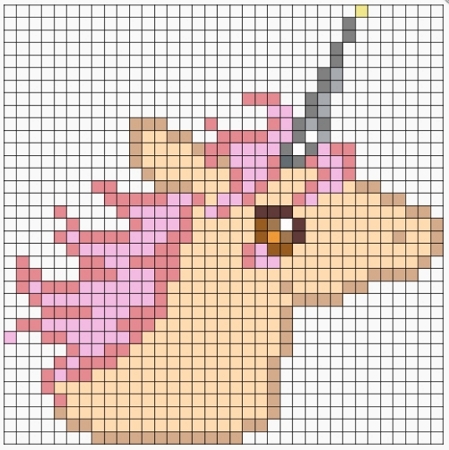 Unicorn hama bead on sale pattern