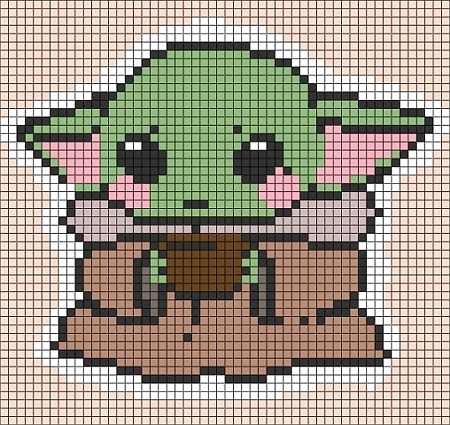 Pixilart - Cute Mad Baby Yoda Base by sandwich422