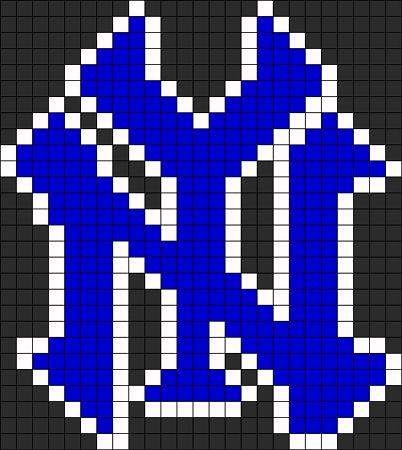 St Louis Blues NHL logo free Hama Beads Perler beads Nabbi beads pattern  29x29