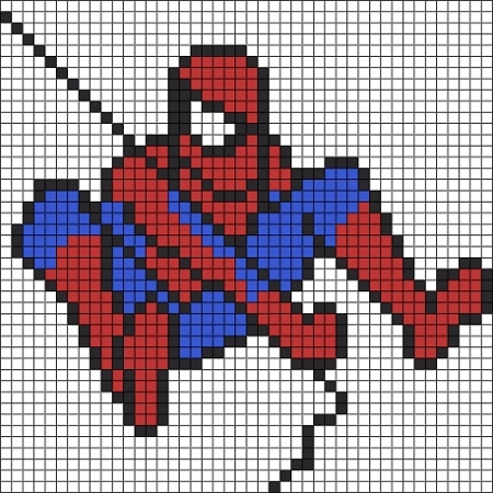 Hello Kitty Spiderman Fuse Bead Pattern - Kandi Pad