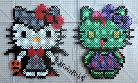 HK - Hello Kitty And Mimmy Perler Bead Things by worldofcaitlyn on