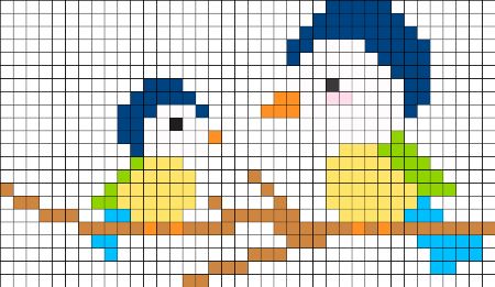 Mommy and Baby Bird Pattern