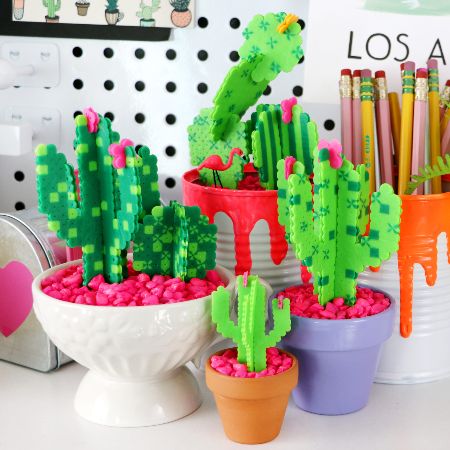 Perler Bead Cacti & Succulents