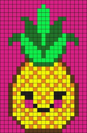 Pineapple Perler Bead Pattern