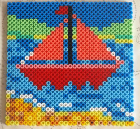 Sailboat Perler Beads Pattern