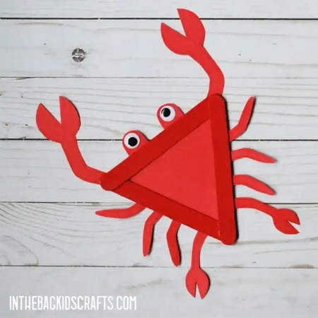 Popsicle Stick Crab Craft