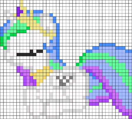 Filly Princess Celestia Perler Bead Pattern