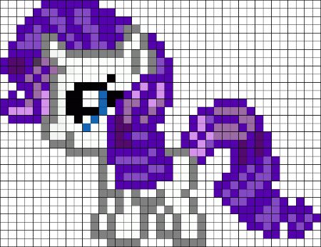 Filly Rarity Perler Bead Pattern