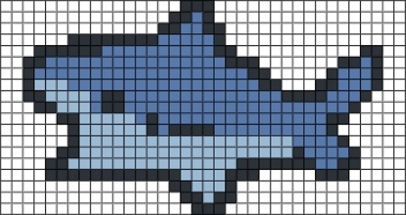 Shark Perler Bead Fish