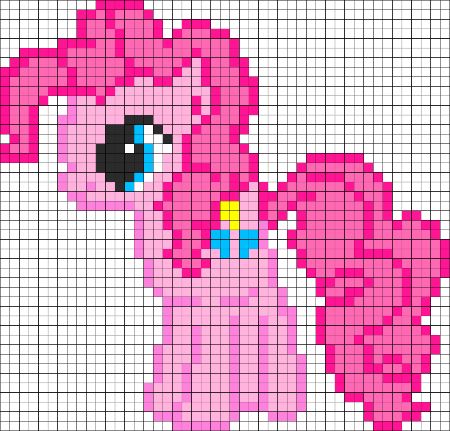 Pinkie Pie Perler Beads