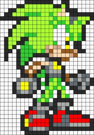 super sonic perler