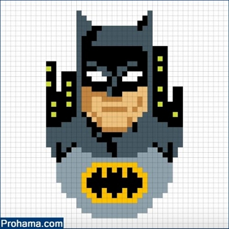 Joker Head Batman Perler Pixel Art