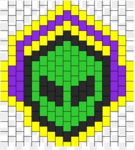 Cool Alien Perler Bead Pattern