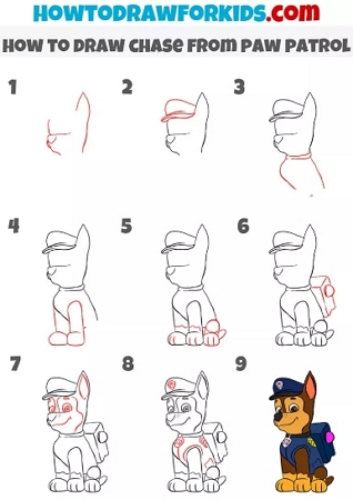 How to Draw Ryder from PAW Patrol (PAW Patrol) Step by Step