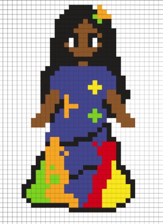 Isabela Perler Bead Pattern