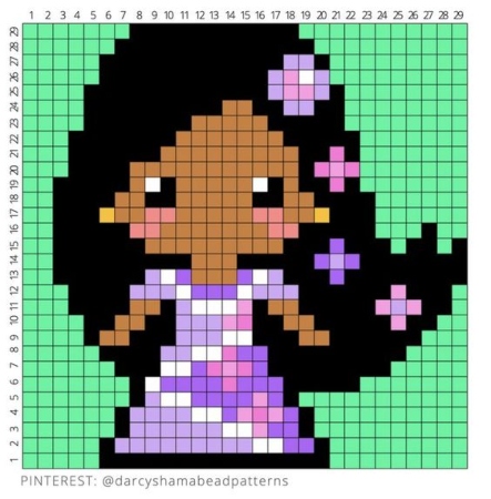 Isabela Perler Bead Pattern