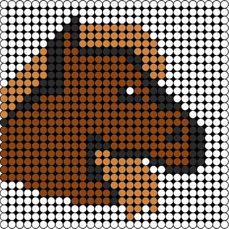 Easy Horse Head Perler Pattern