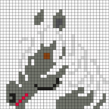 Horse with White-Mane Perler Design