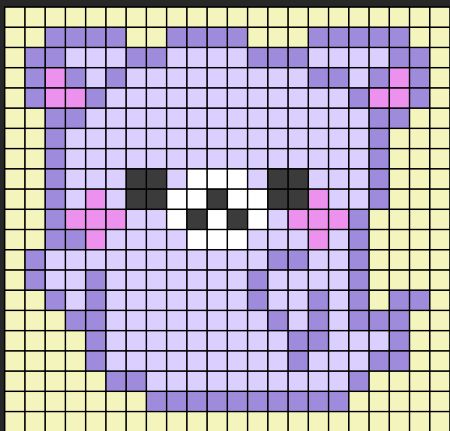 Bear Ghost Perler Bead Pattern