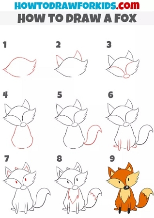 23 Easy Fox Drawings Anyone Can Do - Cool Kids Crafts