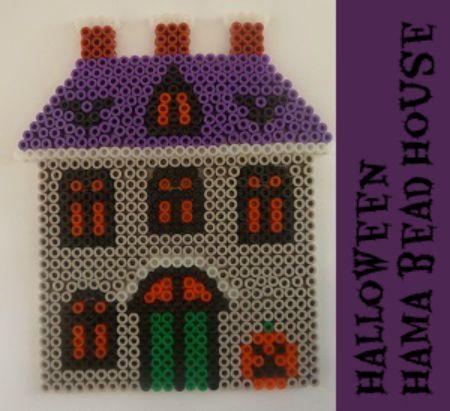 Haunted House Perler Beads