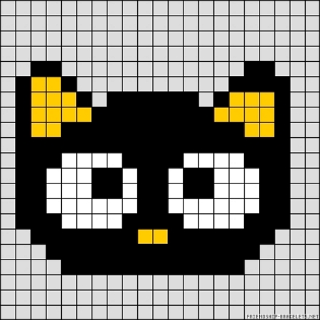 Black Cat Perler Bead Art 