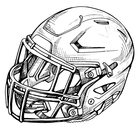 Free Vector | A simple sketch of an american football player